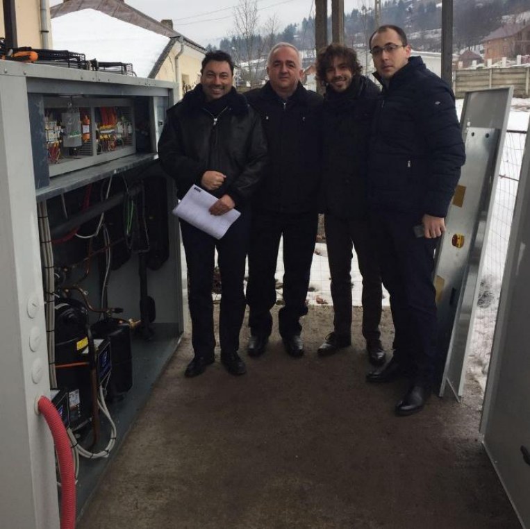 Puffere și boilere în camera tehnică – Centrul de Îngrijire și Asistență Socială, Poienile de Sub Munte, Maramureș