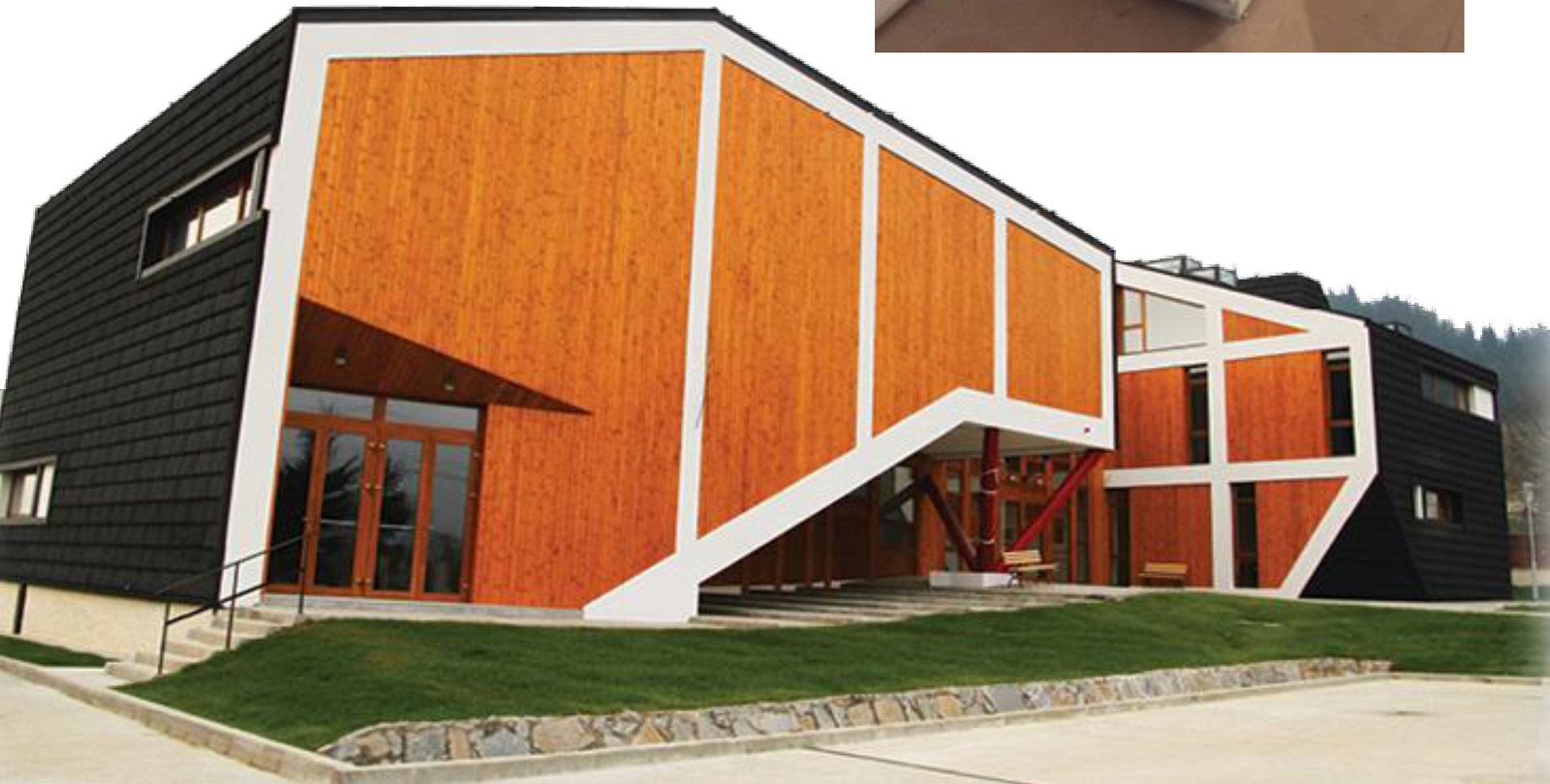 Exteriorul clădirii – CE-MONT – Centrul de Economie Montană, Vatra Dornei, Suceava